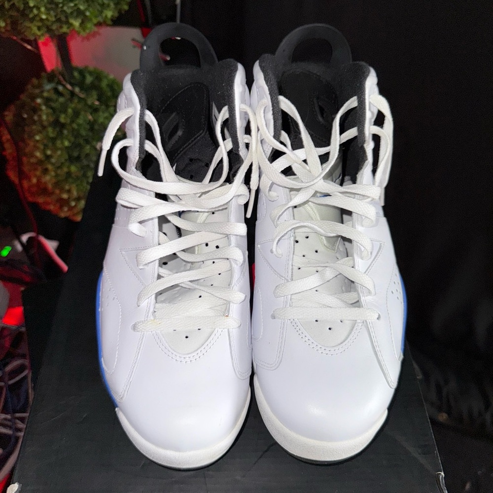 Jordan White and Blue Sneakers